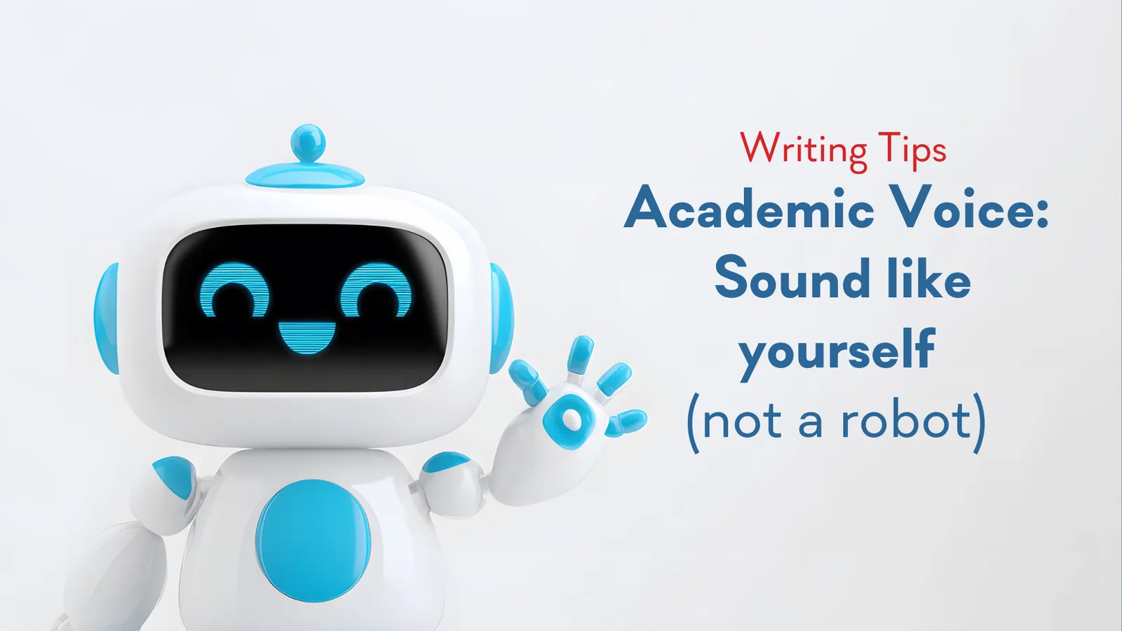 Student writing at a desk demonstrating academic tone